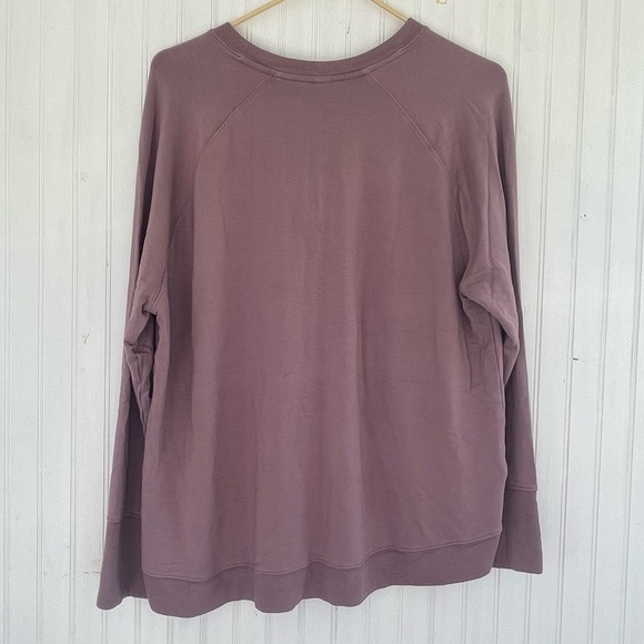 Athleta Women's Mauve Dusty Purple Longsleeve Mindset Sweatshirt Size 1X - Picture 3 of 8